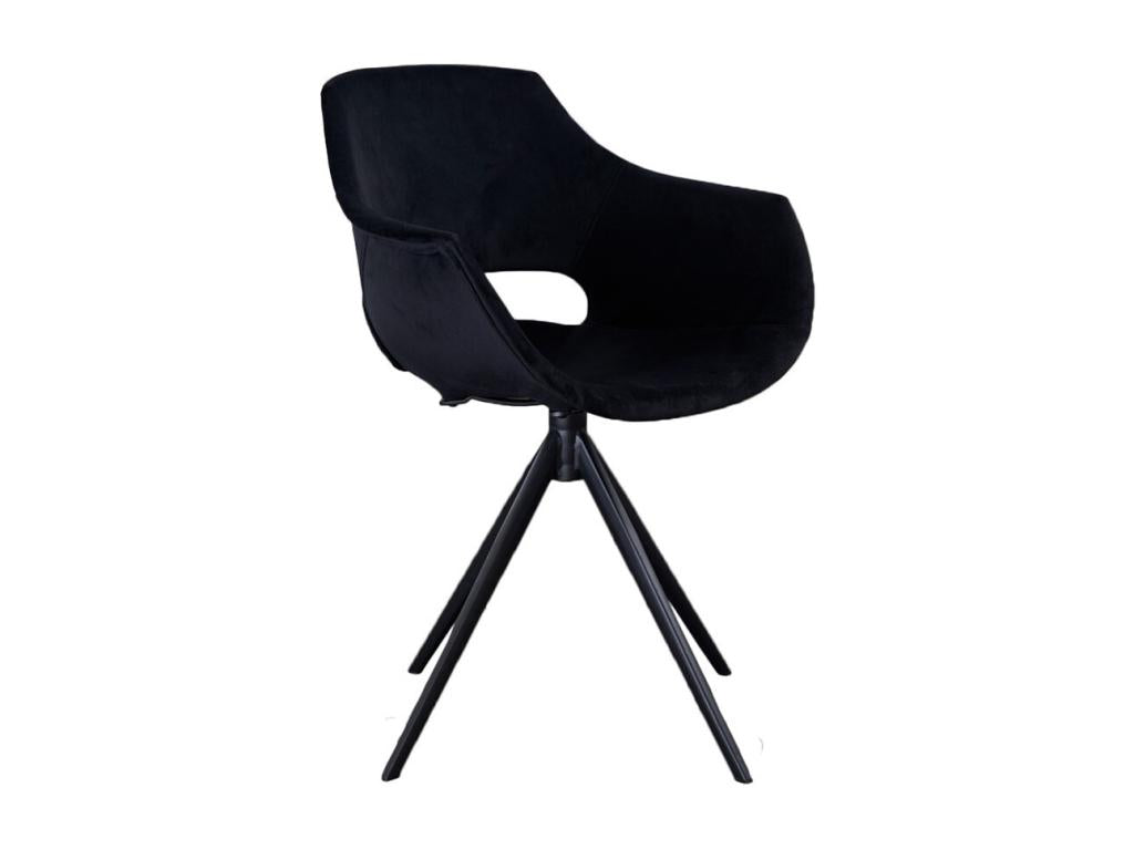 Armchair - Black Velvet - Meublita