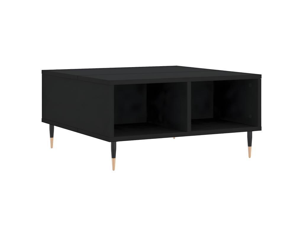 Black coffee table, 60x60x30 cm, engineered wood