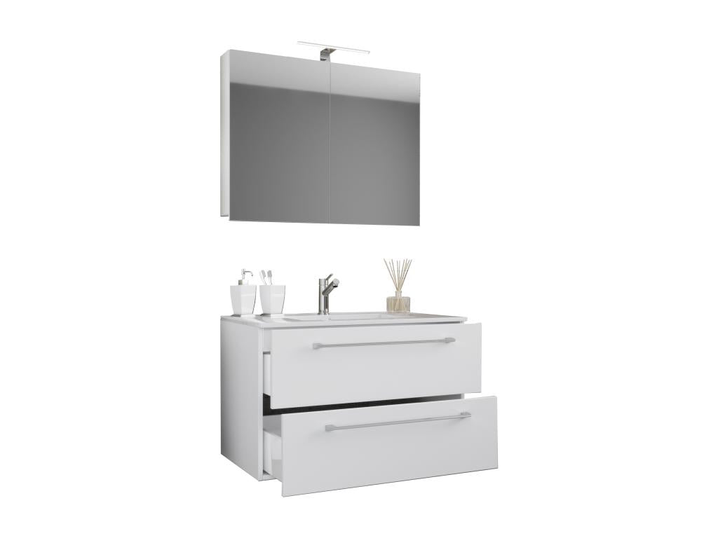 Vertchez 3-piece bathroom vanity unit with sink and drawer SC 60 - white