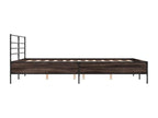 Bed frame without mattress, brown oak, 160x200 cm