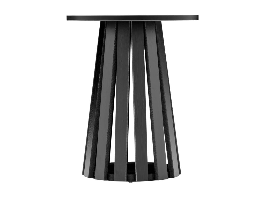 Meublita round side table in black Scandinavian style