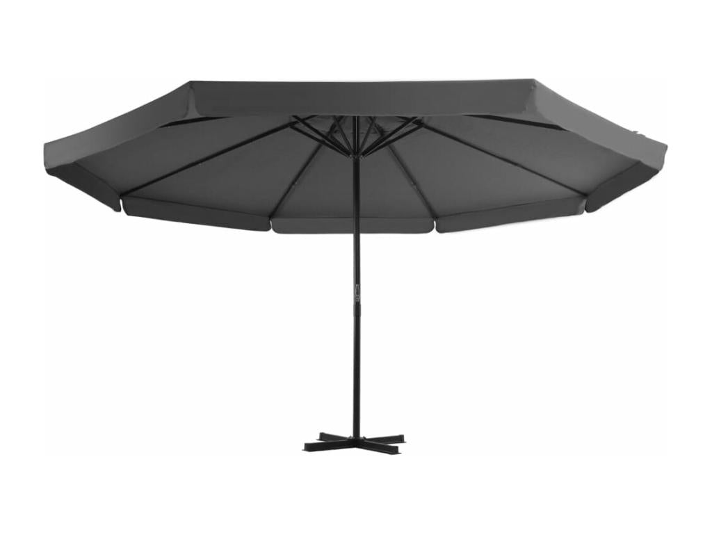 Parasol with 500cm aluminum pole, Anthracite
