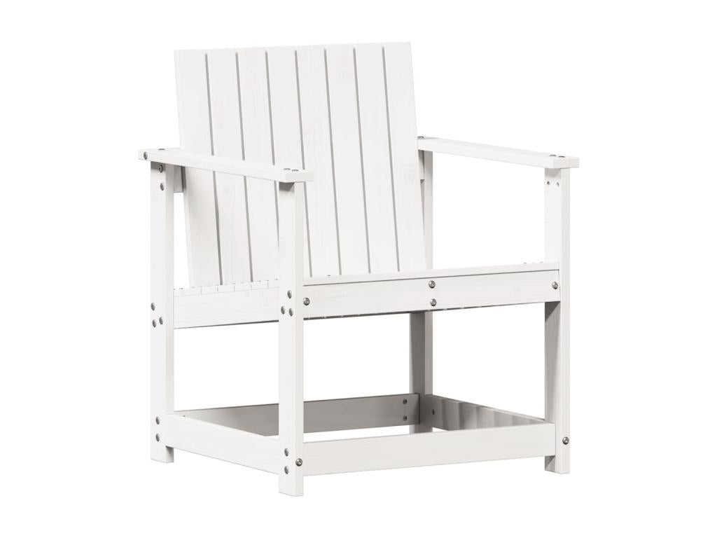 White garden chair, 62x56x77 cm, solid pine wood