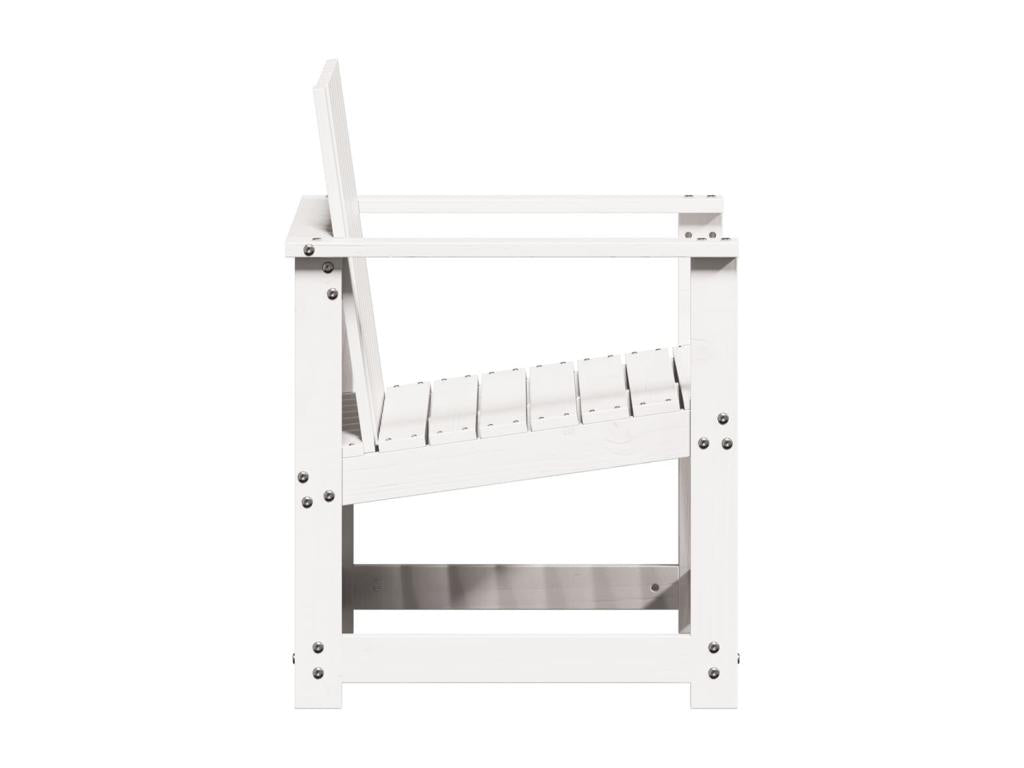 White garden chair, 62x56x77 cm, solid pine wood