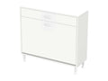 Aktif White Linen Cabinet 90x32.5x88 cm Meublita