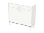 Aktif White Linen Cabinet 90x32.5x88 cm Meublita