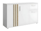 Meublita Chest of Drawers - 3 Doors and 1 Drawer - Modern Design in White and Oak Finish