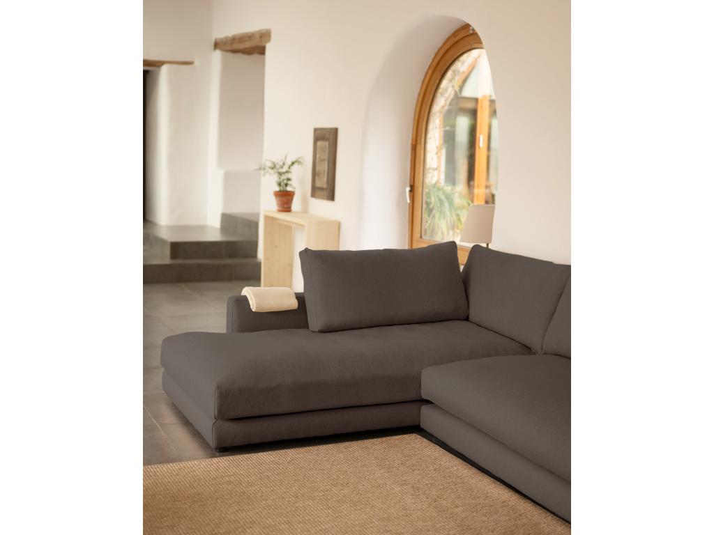 3/4 seater left-hand corner sofa in dark grey, 275cm