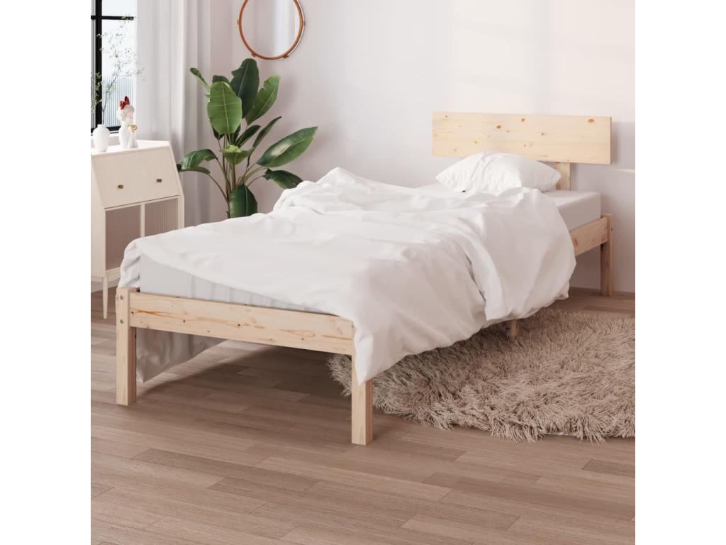 Solid pine wood bed 90x200 13