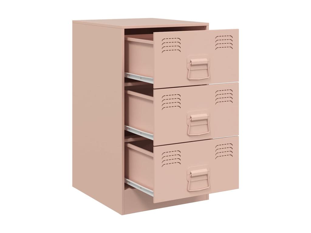 2-piece bedside tables, pink, 34.5x39x62 cm, steel