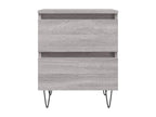 Meublita 2-piece bedside tables, grey, 40x35x50 cm, engineered wood