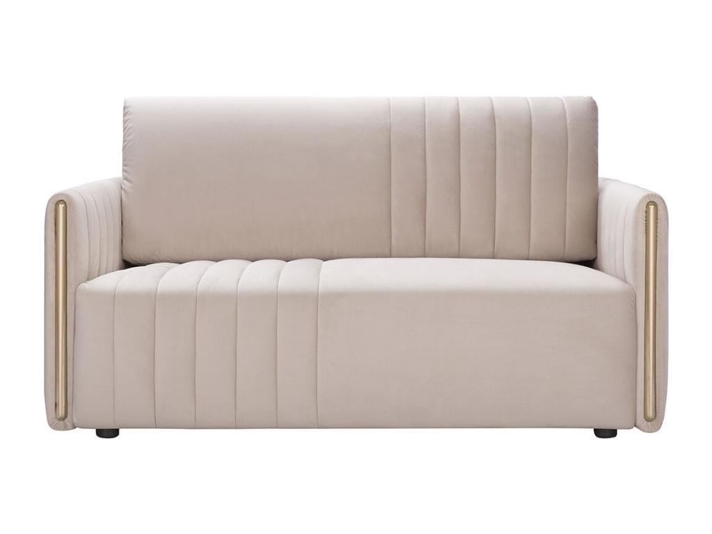 Meublita 2-seater velvet sofa - Beige
