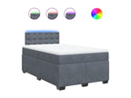 Meublita bed base and mattress, Dark Grey 120x200cm Velvet