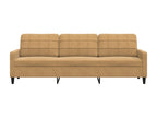 3-seater sofa, brown, 210 cm, velvet