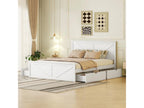 Adult bed 160x200cm - with 4 drawers - solid wood - White