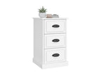 White bedside table 39x39x67 cm engineered wood
