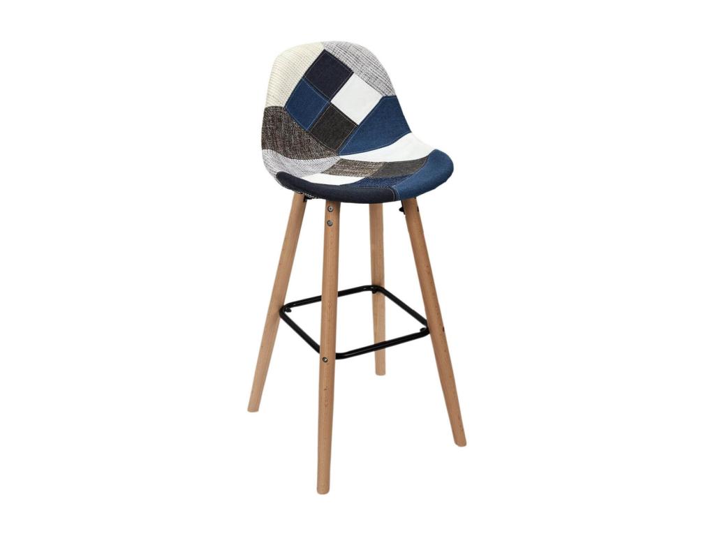 Meublita - Set of 2 Meublita stools, blue and grey