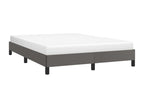 Gray bed frame 140x190 cm Faux leather