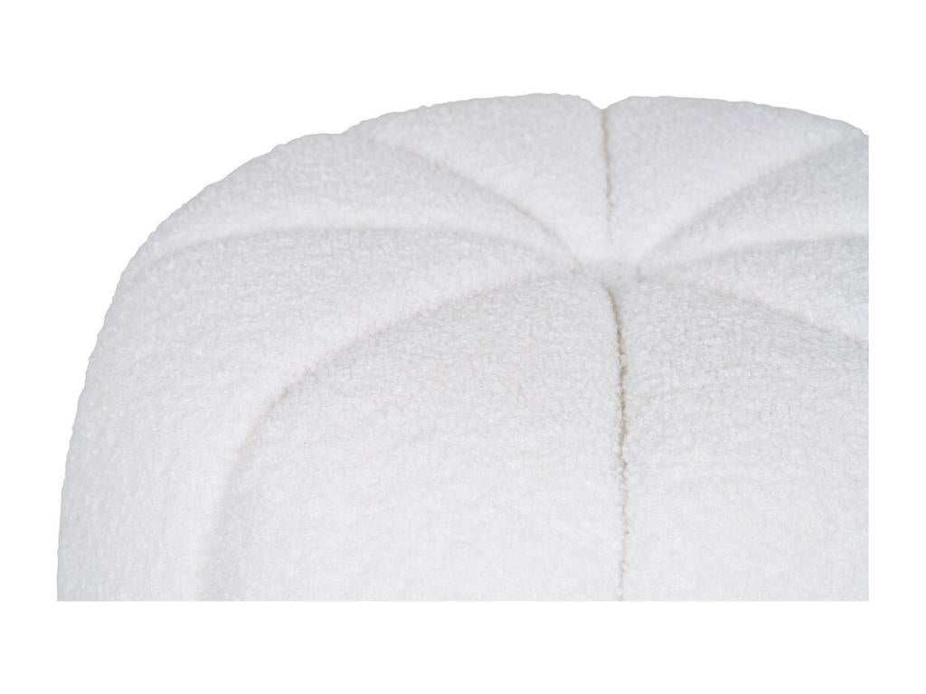 White Paisley Pouf 48x48x38 cm Meublita