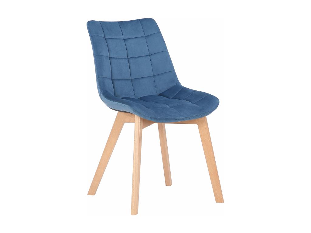 Dining chair - Velvet / Black - Blue - Passaic