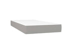 Meublita bed base with light grey mattress 100x200 fabric