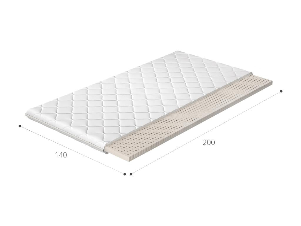Meublita natural latex mattress topper - 4cm - 7 sizes - 200x200