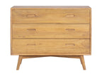 3-drawer chest - Meublita wood - Natural - Meublita