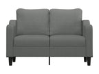 2-seater sofa, dark grey, 120 cm, fabric