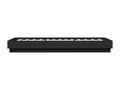 Black engineered wood bed frame without mattress, 100x200 cm