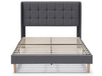 Meublita upholstered platform bed frame 30 cm 90x190 cm Dark Grey