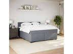 Meublita bed base and mattress, Dark Grey 180x200cm Velvet