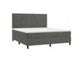 Meublita bed base with mattress and LED, Dark Grey, 180x200