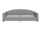 Daybed with light grey mattress 90x200 cm fabric