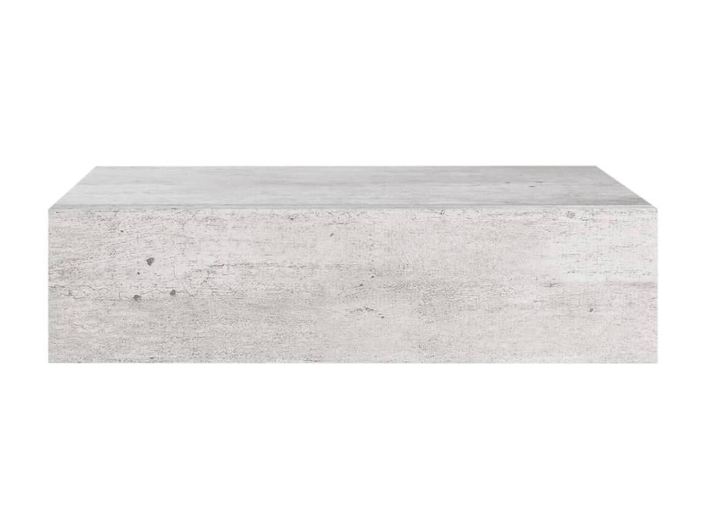 2-piece wall-mounted drawer shelves, concrete grey, 40x23.5x10 cm, MDF