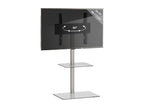 Meublita TV Stand Rack Aluminum TV Meublita glass Alani Clear glass shelf