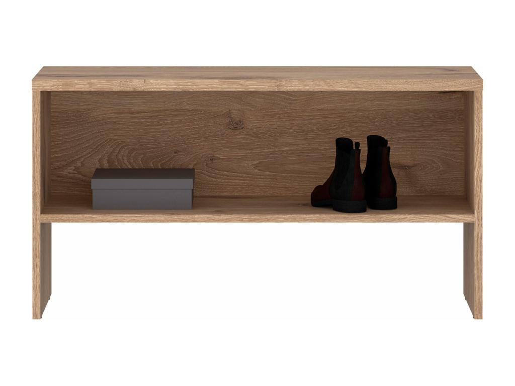 Meublita shoe storage bench with shelf, shoe storage for entryway, 90x49x36 cm, oak color