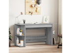 Meublita grey desk 140x50x75 cm engineered wood