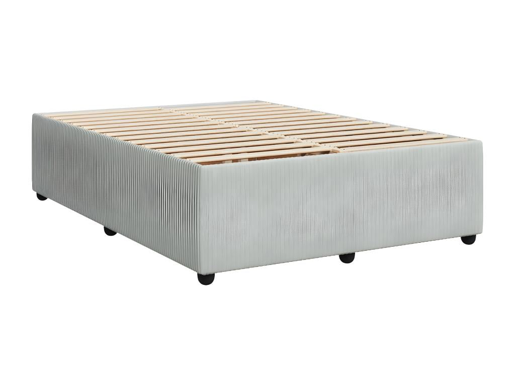 Light Grey Velvet Bed Frame 140x190 cm