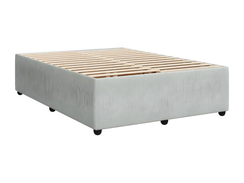 Light Grey Velvet Bed Frame 140x190 cm
