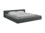 Upholstered velvet bed 160x200 - steel - Meublita