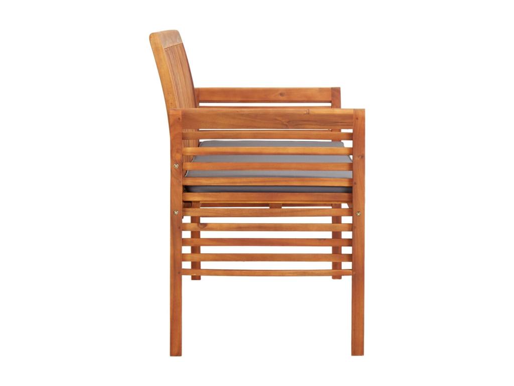 Garden bench, brown wood furniture, 150x60x90 cm, 02 0011316