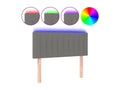Dark Grey LED Headboard 100x5x78/88 cm Fabric