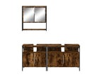 3-piece bathroom furniture set, smoked oak