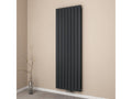 Meublita Hot Water Steel Radiator, Flat Tube, Wall-Mounted, Anthracite, 180x62cm, 2227W, Double Layer