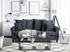 Meublita 3-seater sofa in dark grey velvet