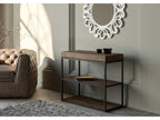 Extendable console 90x40/196 cm Meublita Small Premium Walnut frame Anthracite