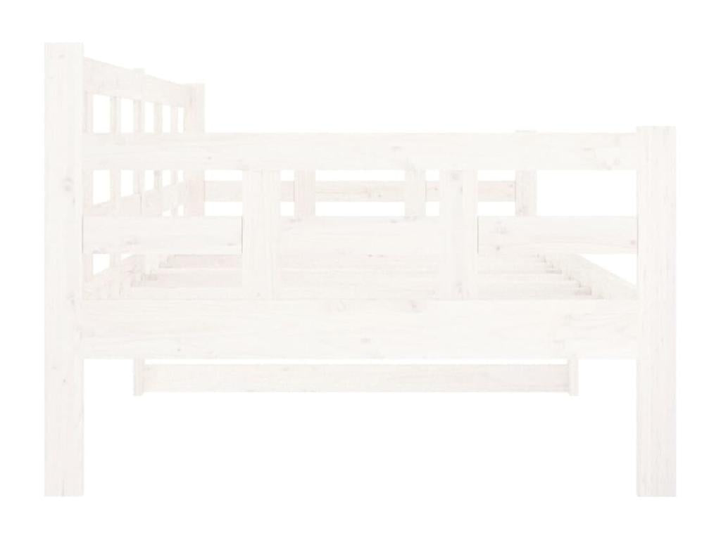 Daybed without mattress, white, solid pine wood, 90x200 cm