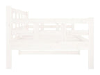 Daybed without mattress, white, solid pine wood, 90x200 cm