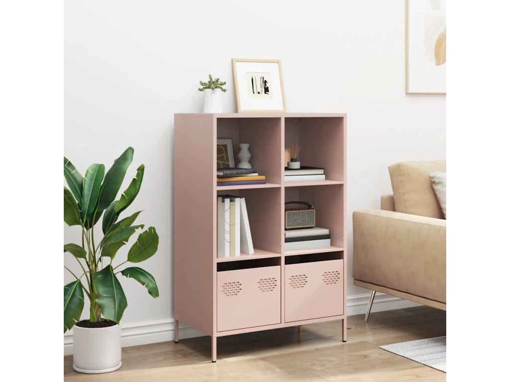 Pink high sideboard 68x39x103.5 cm steel