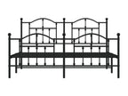 Metal bed frame with headboard and footboard, black, 183x213